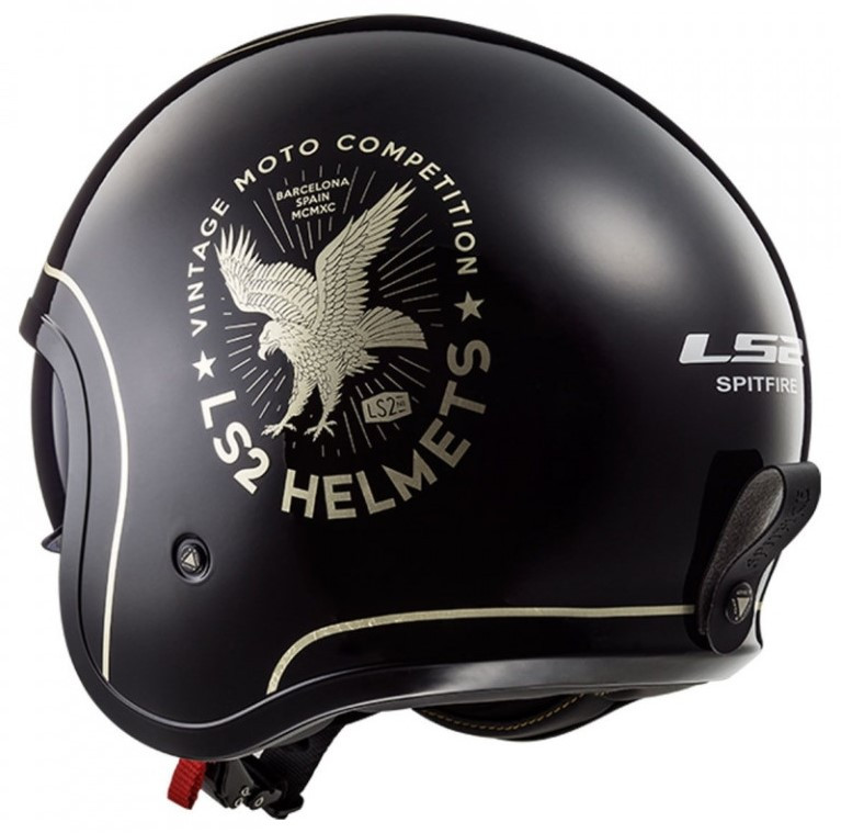 Мотошлем LS2 OF599 Spitfire Flier Black