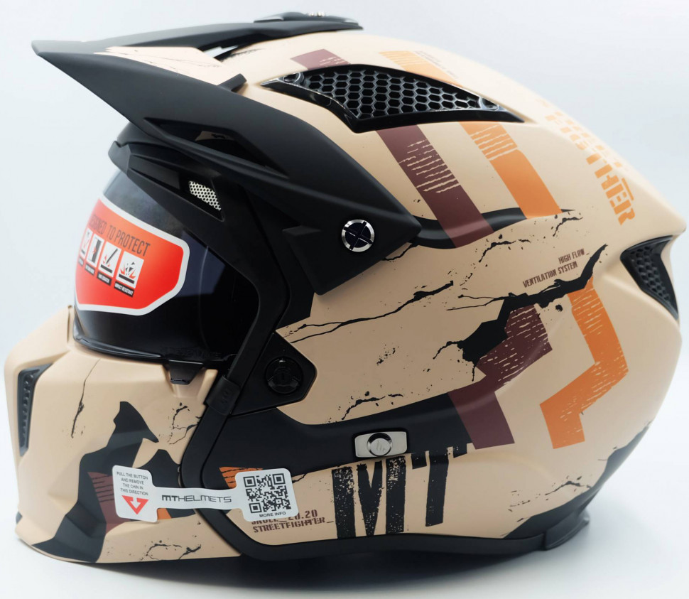Мотошлем MT Helmets Streetfighter SV Twin Matt Orange
