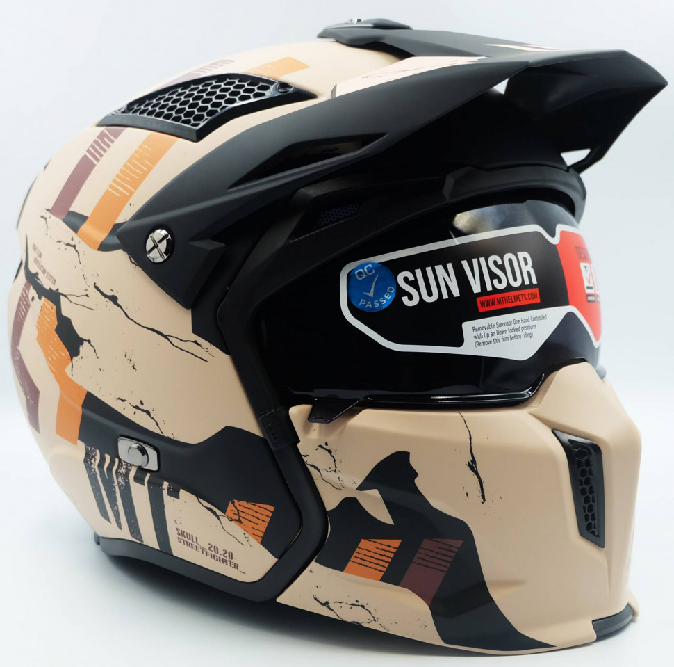 Мотошлем MT Helmets Streetfighter SV Twin Matt Orange