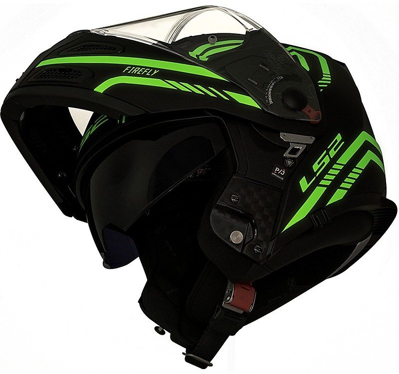 Мотошлем LS2 FF324 Metro Evo Firefly Matt Glow Green P/J