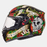 Мотошлем MT Helmets Revenge Skull & Roses Gloss Black /Red
