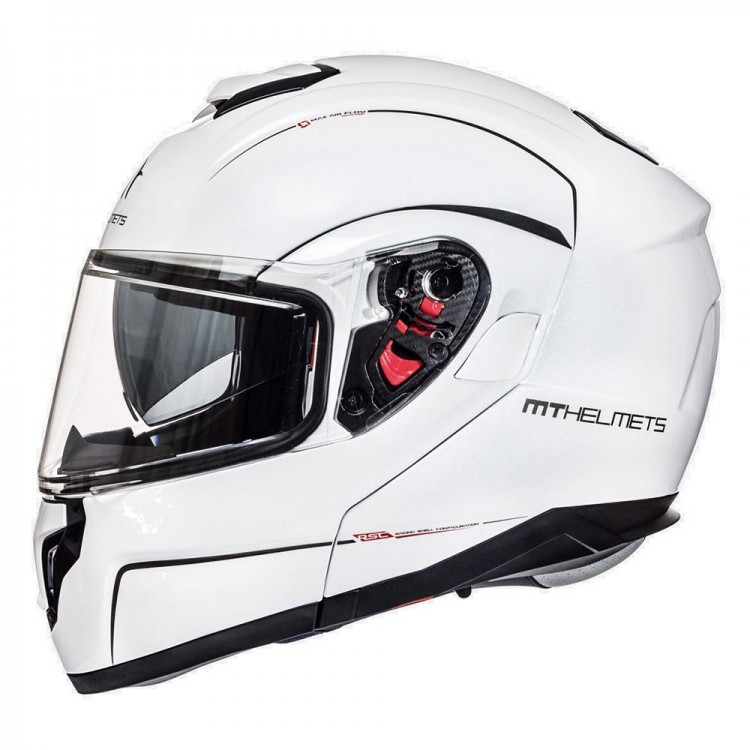Мотошлем MT Helmets Atom SV Solid White Gloss