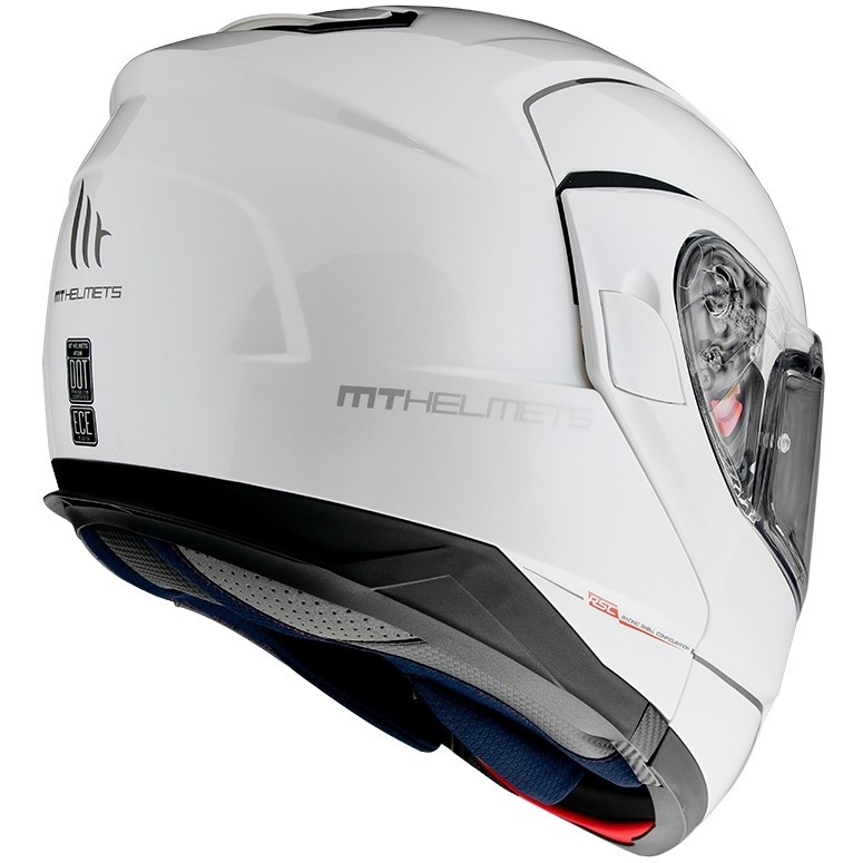 Мотошлем MT Helmets Atom SV Solid White Gloss