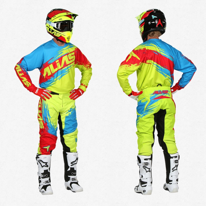 Мотоштаны Alias A2 Brushed Chartreuse/Blue