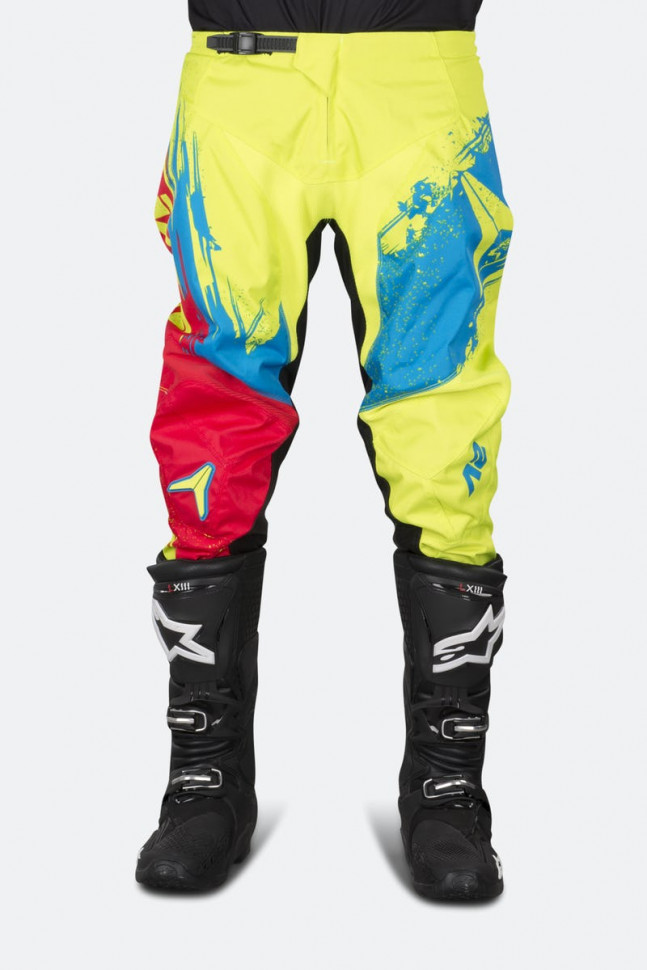 Мотоштаны Alias A2 Brushed Chartreuse/Blue