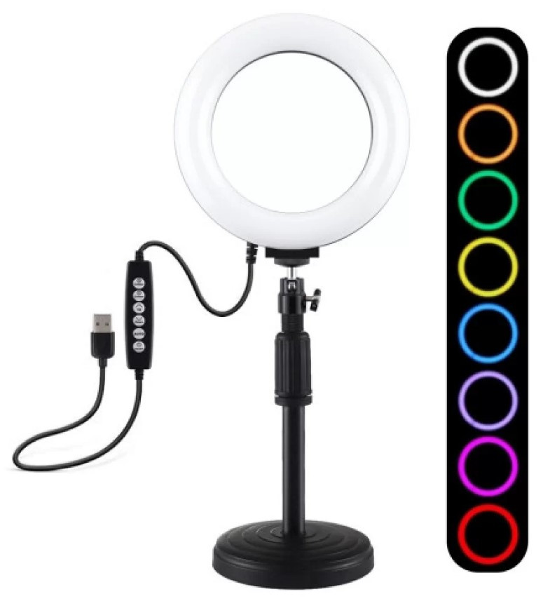 Кольцевой свет со стойкой Puluz PKT3047B RGB Ring Light 16 см. 12W (58183)