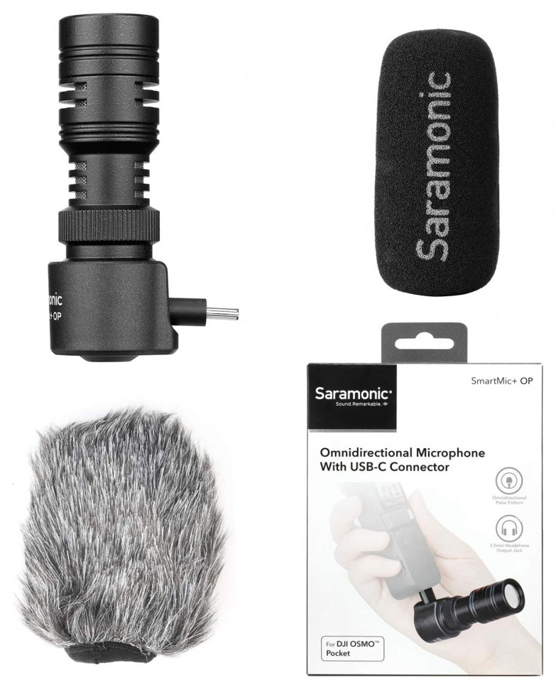 Микрофон для DJI Osmo Pocket Saramonic SmartMic+ OP