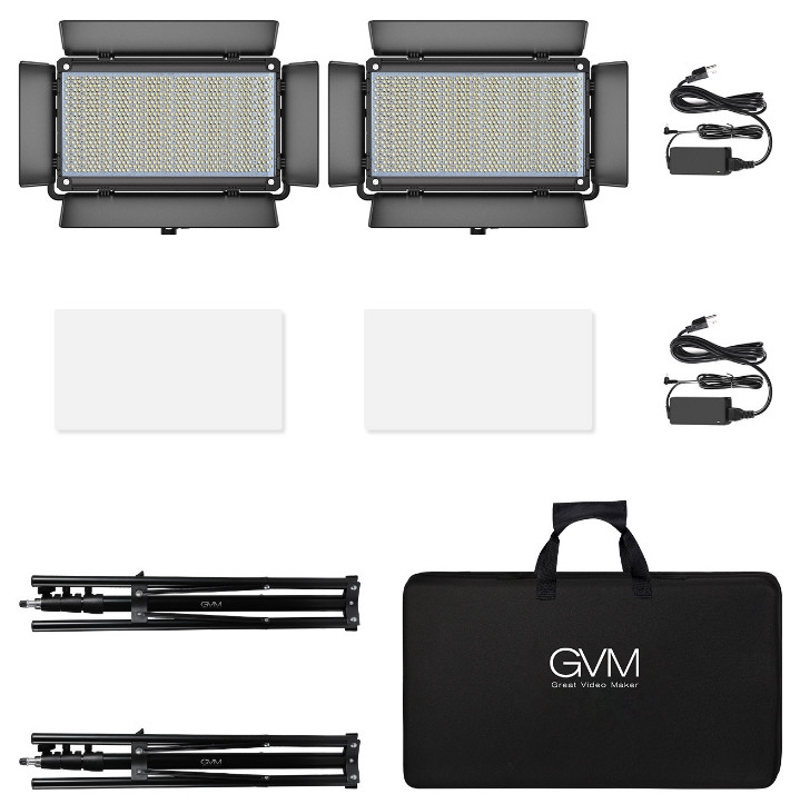 Набір відеосвітла GVM 1500D LED на 2 освітлювачі (GVM-1500D-2L)