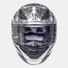 Мотошлем MT Helmets Revenge Skull & Roses Matt Silver