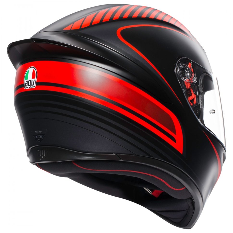 Мотошлем AGV K1 Warmup Matt Black/Red