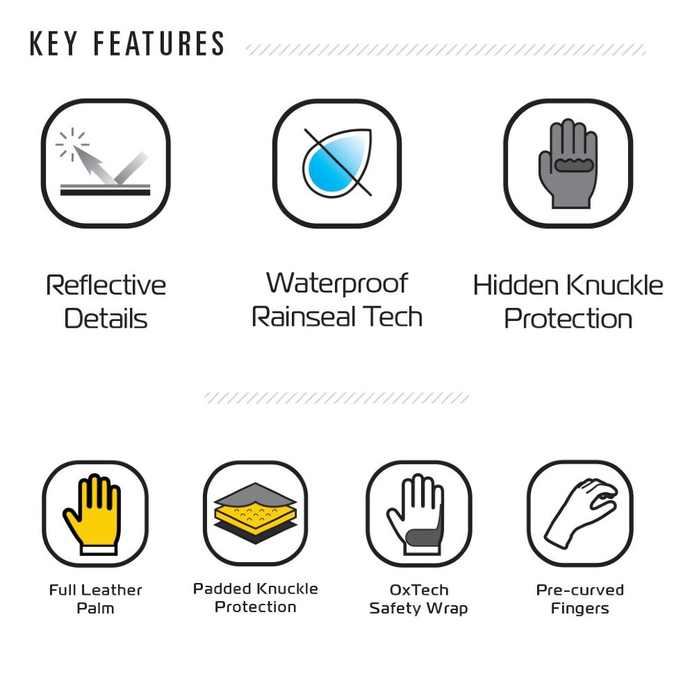 Мотоперчатки влагостойкие Oxford Ottawa 1.0 MS Glove Stealth Black