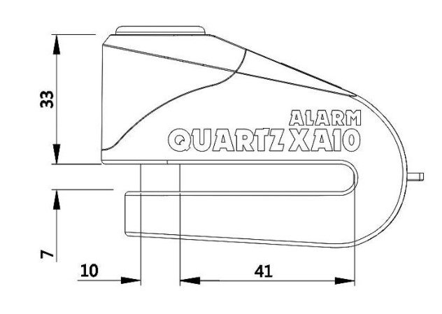 Замок с сигнализацией Oxford Quartz XA6 Disc Lock Yellow/Black (LK215)