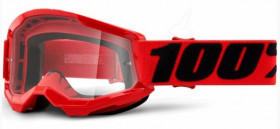 Дитячі мото окуляри 100% Strata II Youth Goggle Red Clear Lens (50521-101-03)