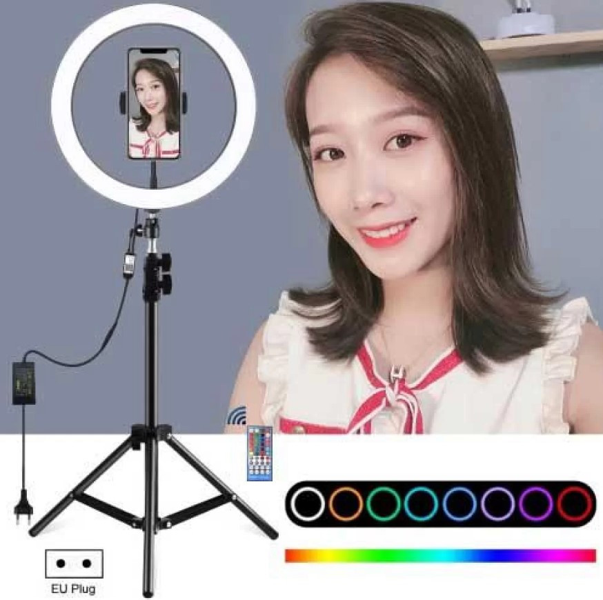 Кольцевой свет со стойкой Puluz PKT3050 RGB Ring Light 30 см. 30W (58100)