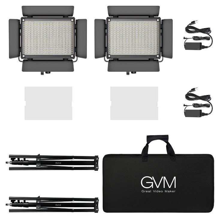 Набор видеосвета GVM 880RS LED на 2 осветителя (GVM-880RS-2L)