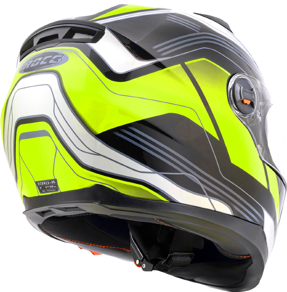 Мотошлем Rocc 322 Schwarz/Neon Gelb