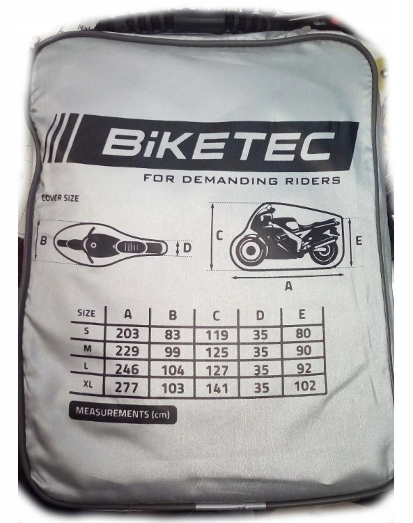 Моточехол Biketec Aquatec Black/Silver M (00-00233961.M)