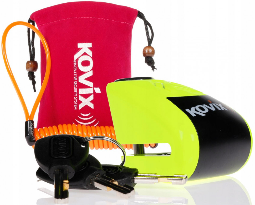 Мотозамок с сигнализацией Kovix KAL6 FG Fluorescent Green (KAL6 FG)