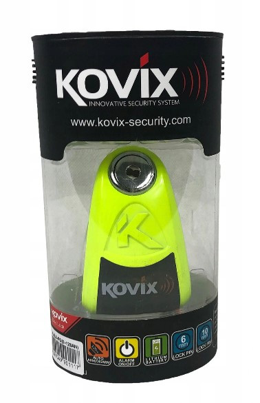 Мотозамок с сигнализацией Kovix KAL6 FG Fluorescent Green (KAL6 FG)