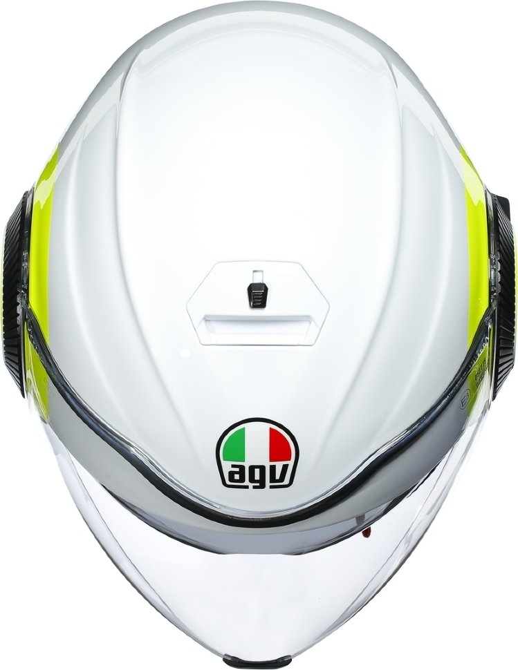 Мотошлем AGV Orbyt E2205 Sunset White/Yellow Fluo