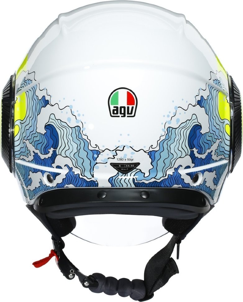 Мотошлем AGV Orbyt E2205 Sunset White/Yellow Fluo