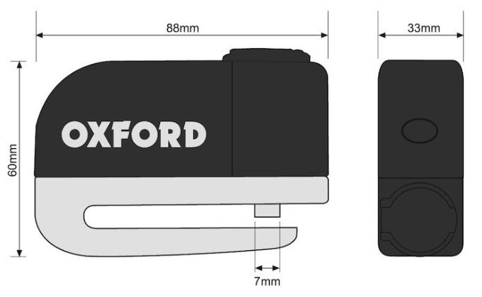Замок с сигнализацией Oxford Screamer Disc Alarm Lock (OF229)