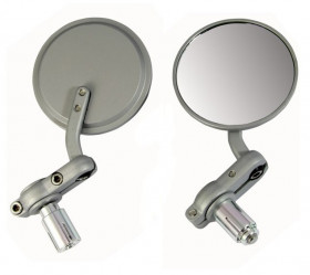 Комплект мотозеркал Oxford Bar End Mirrors Silver (OX121)