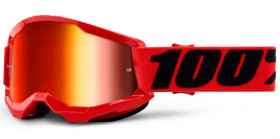 Детские мото очки 100% Strata II Youth Goggle Red Mirror Silver Lens (50521-251-03)