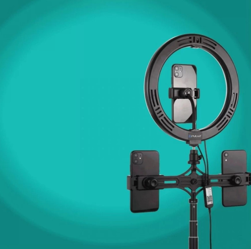 Кольцевой свет со стойкой Puluz PKT3055B RGBW 26 см. 20W (58466)