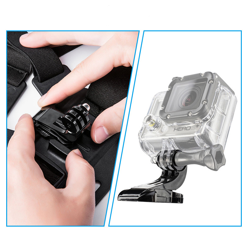 Набор креплений на голову и грудь MSCAM Chest + Head Strap with Chin Belt