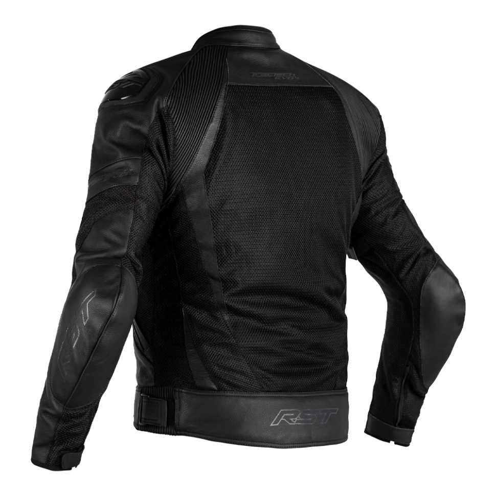 Мотокуртка мужская RST Tractech Evo 4 Leather Mesh CE Mens Leather Jacket Black/Black