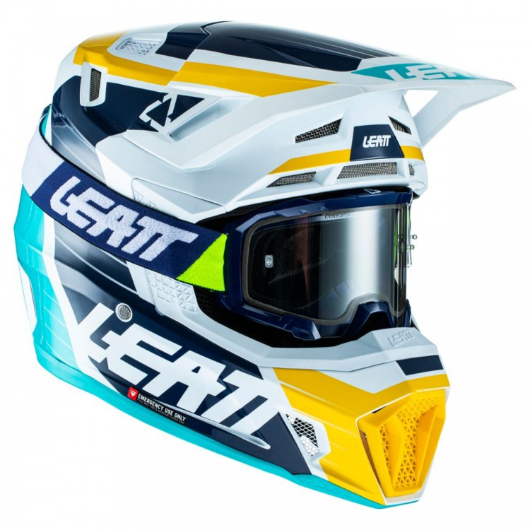 Мотошолом Leatt Helmet GPX 7.5 V22 + Goggle Aqua