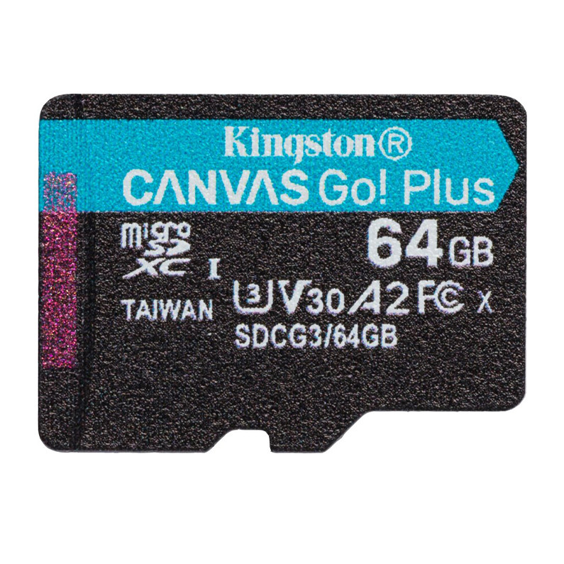 Карта пам'яті Kingston 64 GB microSDXC class 10 UHS-I U3 Canvas Go! Plus + SD Adapter (SDCG3 /64GB)