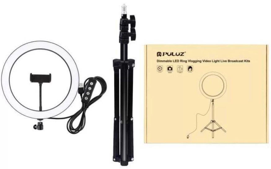 Кольцевой свет со стойкой Puluz PKT3056B Ring Light 30 см. 25W (58096)