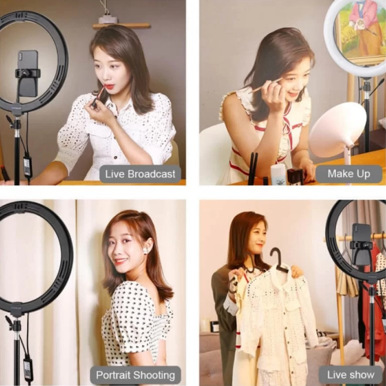 Кольцевой свет со стойкой Puluz PKT3056B Ring Light 30 см. 25W (58096)