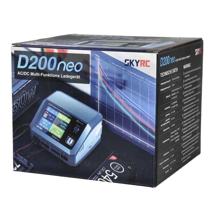 Зарядний пристрій SkyRC D200neo (АС 200 Вт / 2* DC 400 Вт) (SK-100196)