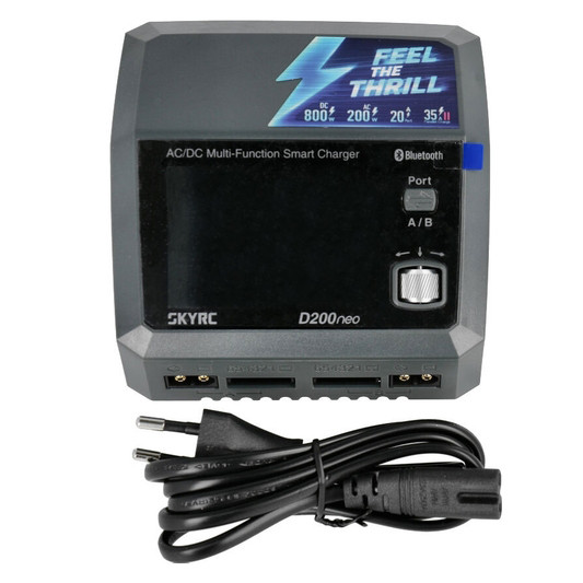 Зарядний пристрій SkyRC D200neo (АС 200 Вт / 2* DC 400 Вт) (SK-100196)