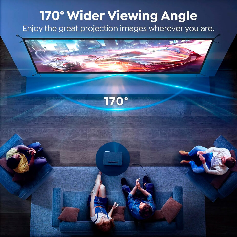 Проекційний екран YABER YS-84F 84" 16:9 186x105см (Yaber-84Inch-SCREEN)