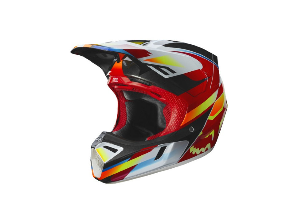 Мотошлем Fox V3 Motif Helmet ECE Red/Yellow