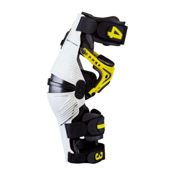 Ортопедические мотонаколенники Mobius X8 Storm White/Yellow