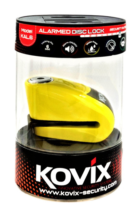 Мотозамок с сигнализацией Kovix KAL6 Y Yellow (KAL6 Y)