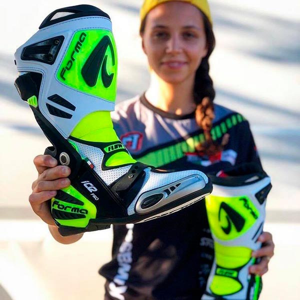 Мотоботы Forma Ice Pro Flow White/Black/Yellow Fluo