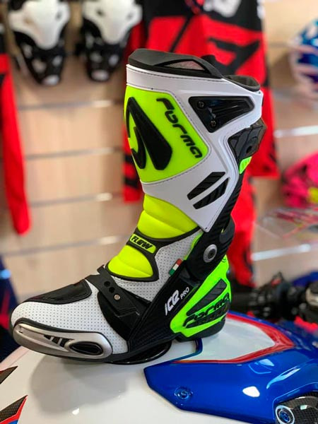 Мотоботы Forma Ice Pro Flow White/Black/Yellow Fluo