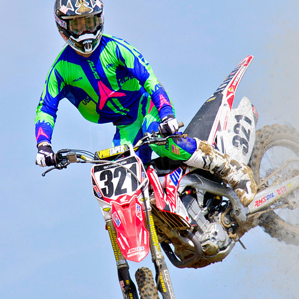 Детские мотоштаны Alias Blue/Neon Green