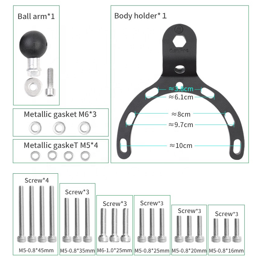 КРЕПЛЕНИЕ НА ГОРЛОВИНУ БАКА с шаром OsoPro Mounts 3.8мм (RAM совместимо) (PYXD1-B)