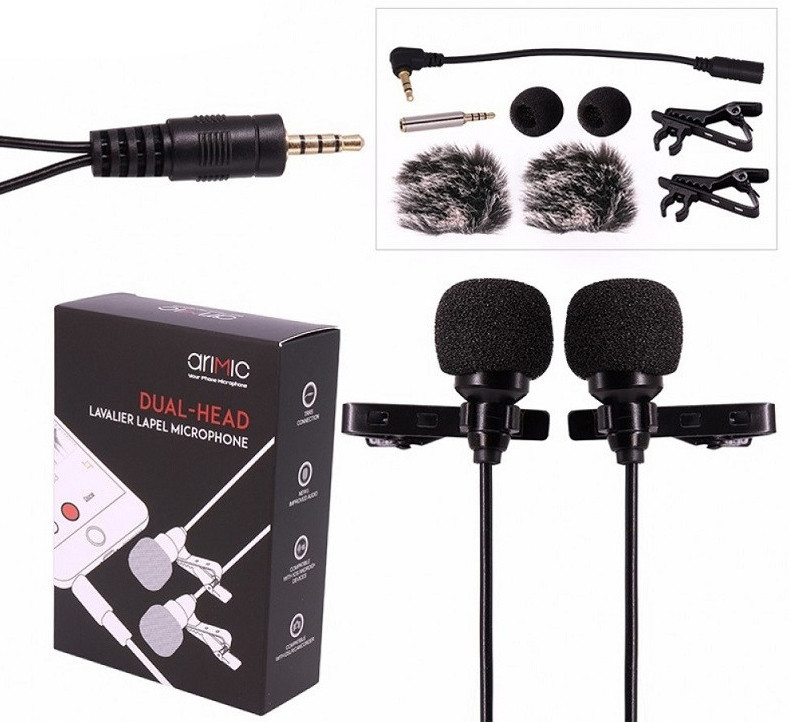 Микрофон петличка Ulanzi AriMic Lapel Dual
