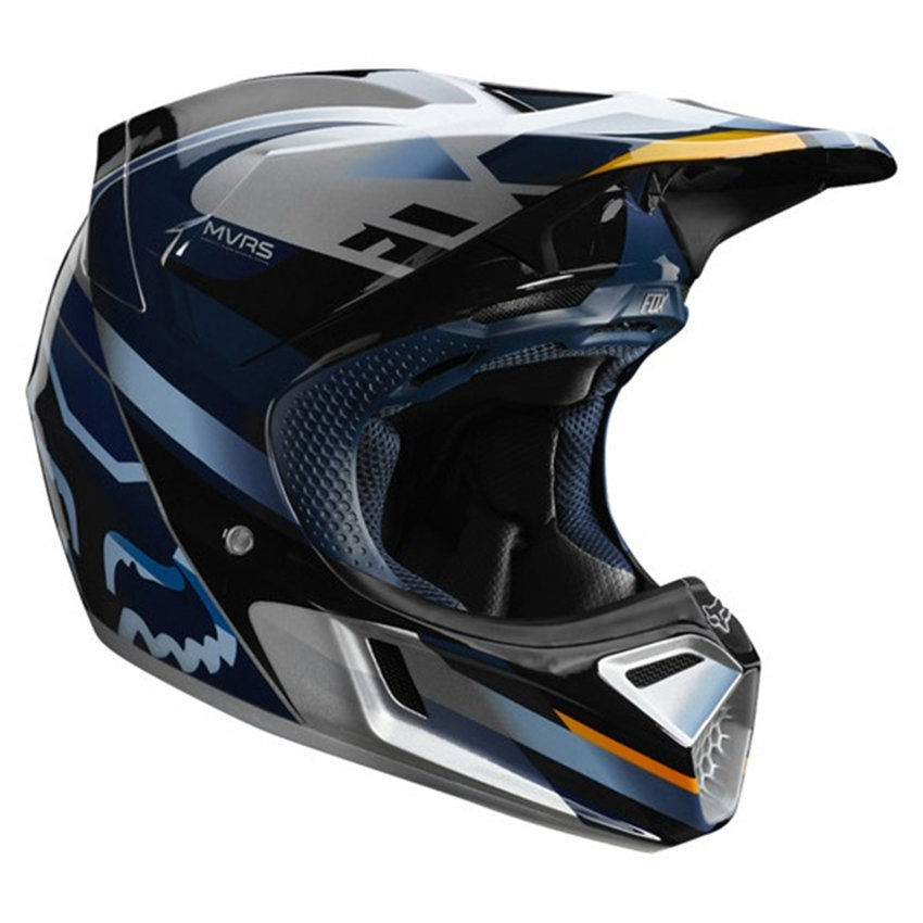 Мотошлем Fox V3 Motif Helmet ECE Blue /Silver
