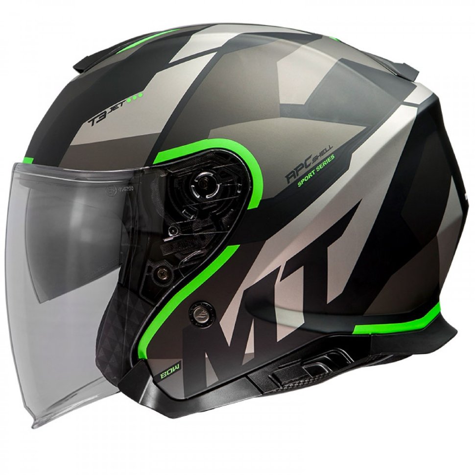 Мотошлем MT Helmets Thunder 3 Jet Bow Matt Green