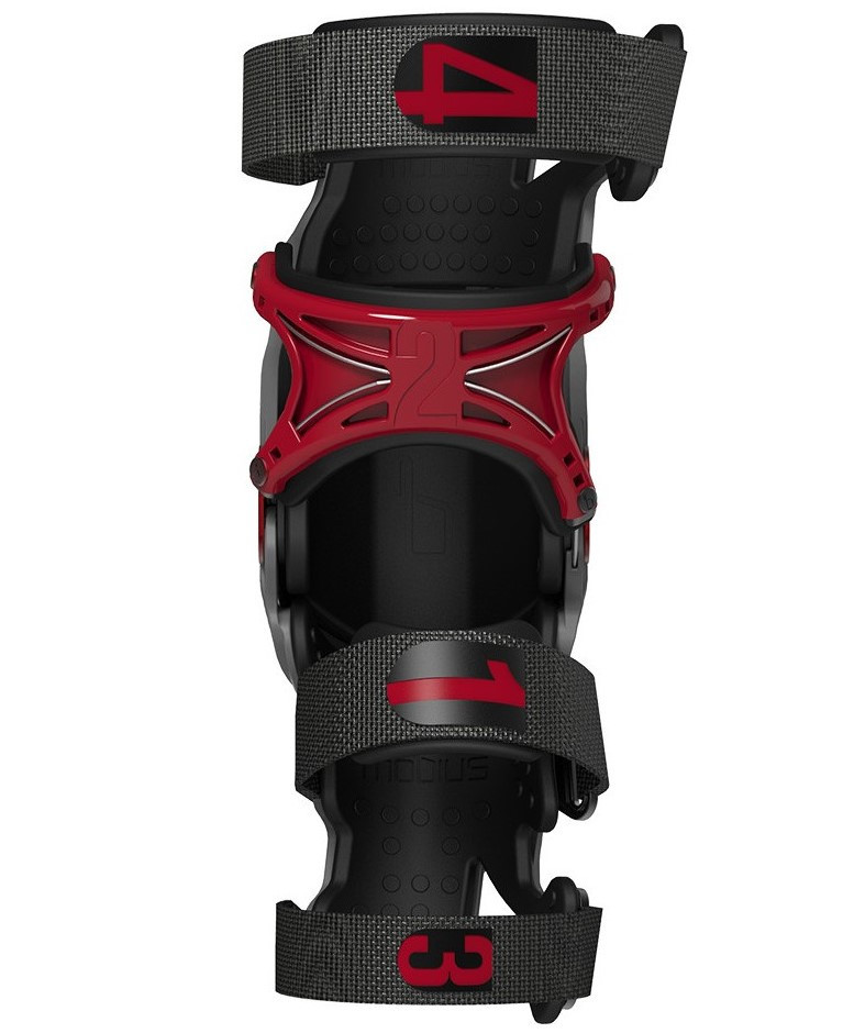 Ортопедические мотонаколенники Mobius X8 Storm Grey/Crimson