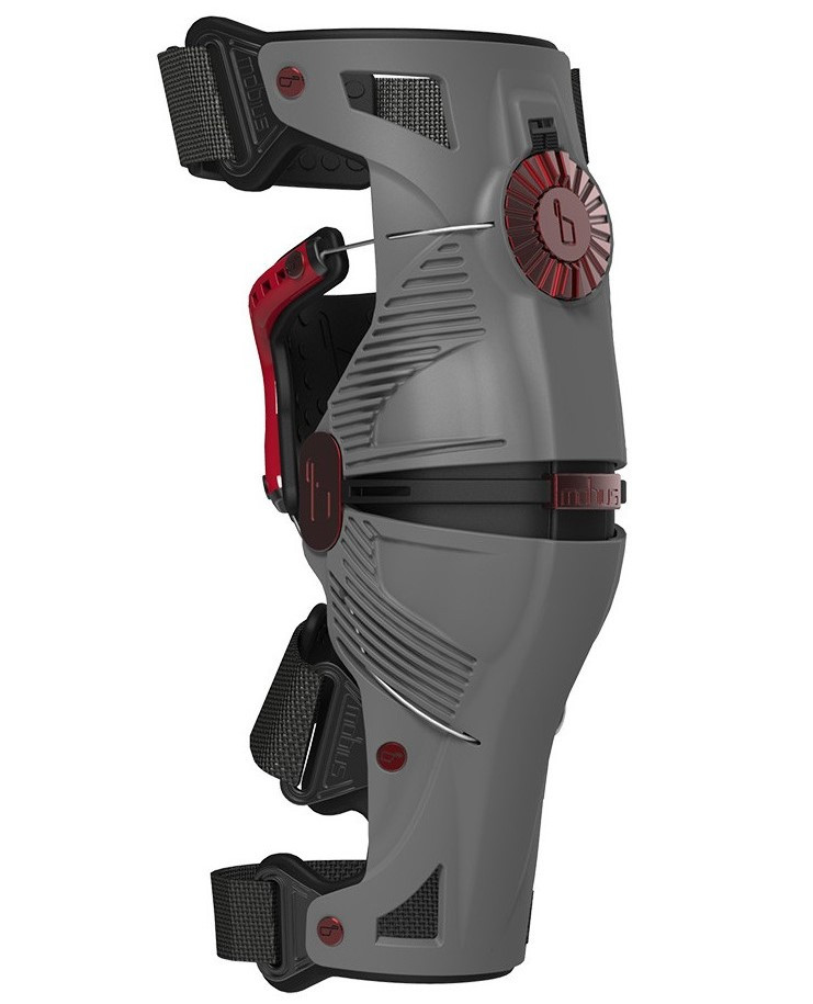 Ортопедические мотонаколенники Mobius X8 Storm Grey/Crimson